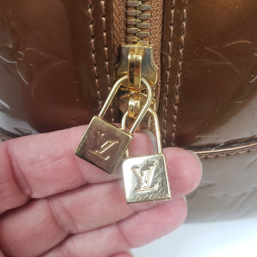Louis Vuitton Vernis Tompkins Satchel Monogram Metallic Copper - Picture 4 of 15